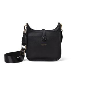 Bella Vegan Leather Crossbody Bag With Adjustable Strap - Black XD